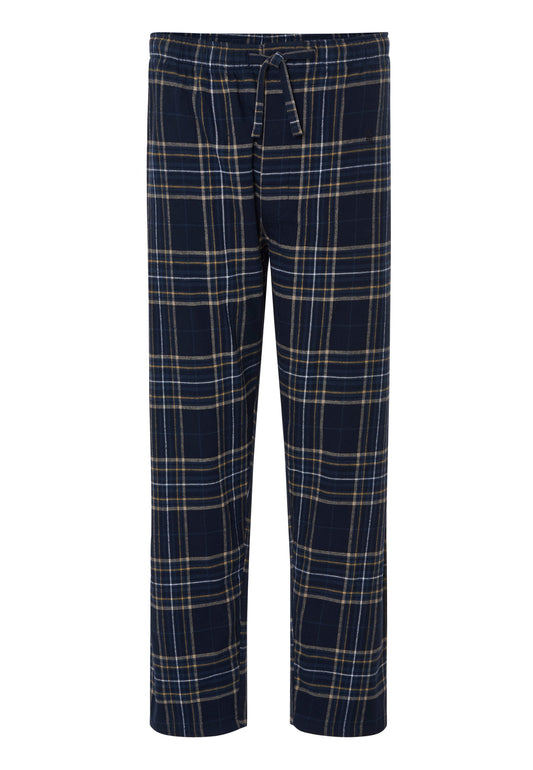 Pantalón Pijama Hombre Invierno Premium Algodón Franela Cuadros - Azul 8895_39