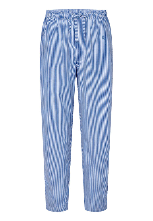 Pantalón Pijama Hombre Largo Algodón Popelín Rayas - Azul 8917_36