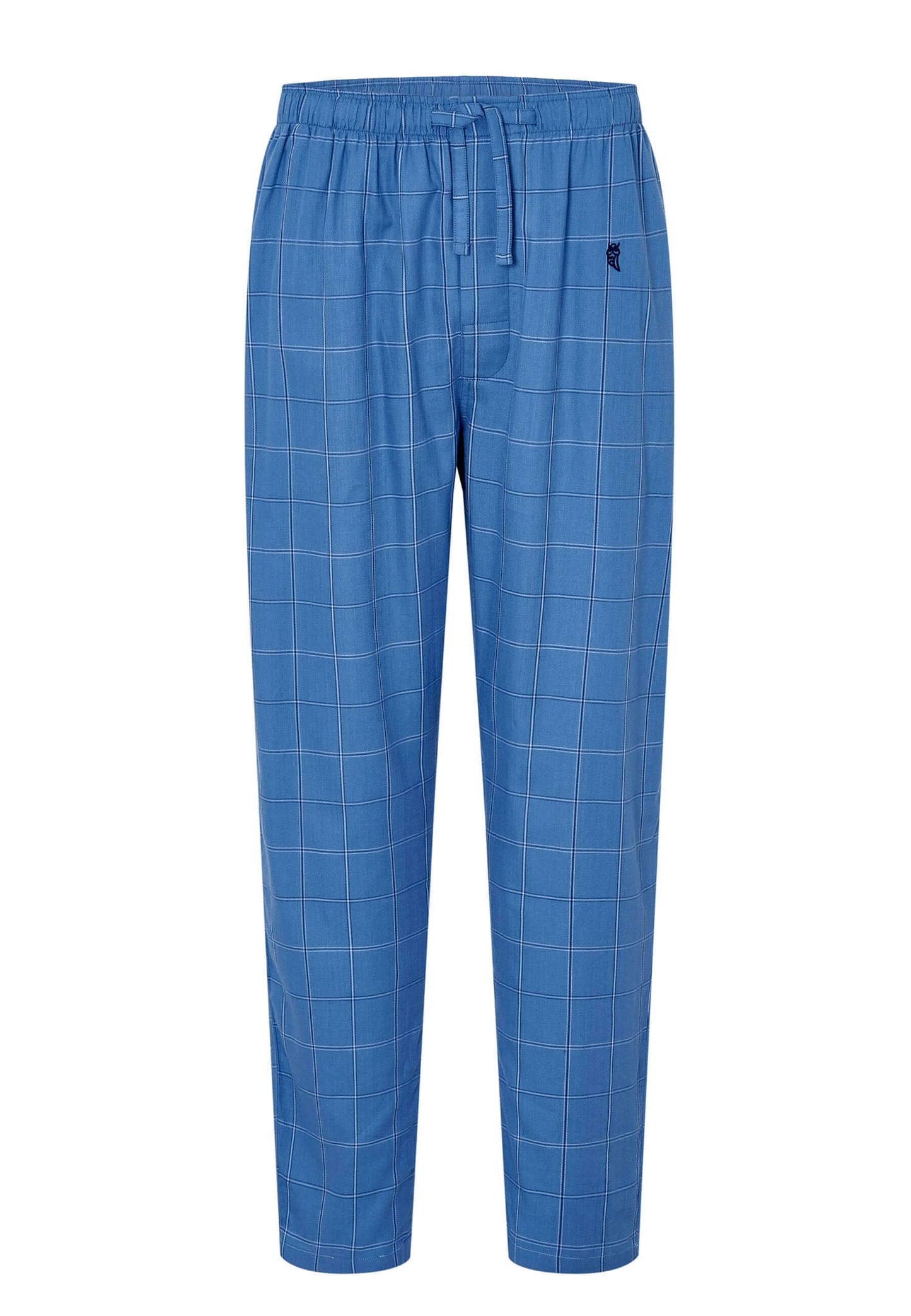 Pantalón Pijama Hombre Largo Algodón Popelín Cuadros - Azul 8918_38