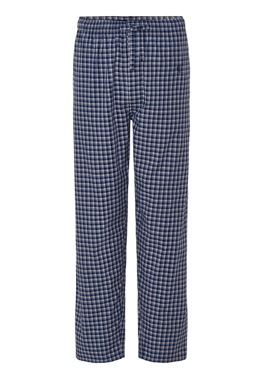 Pantalón Pijama Hombre Largo Algodón Popelín Cuadros - Azul 8921_38