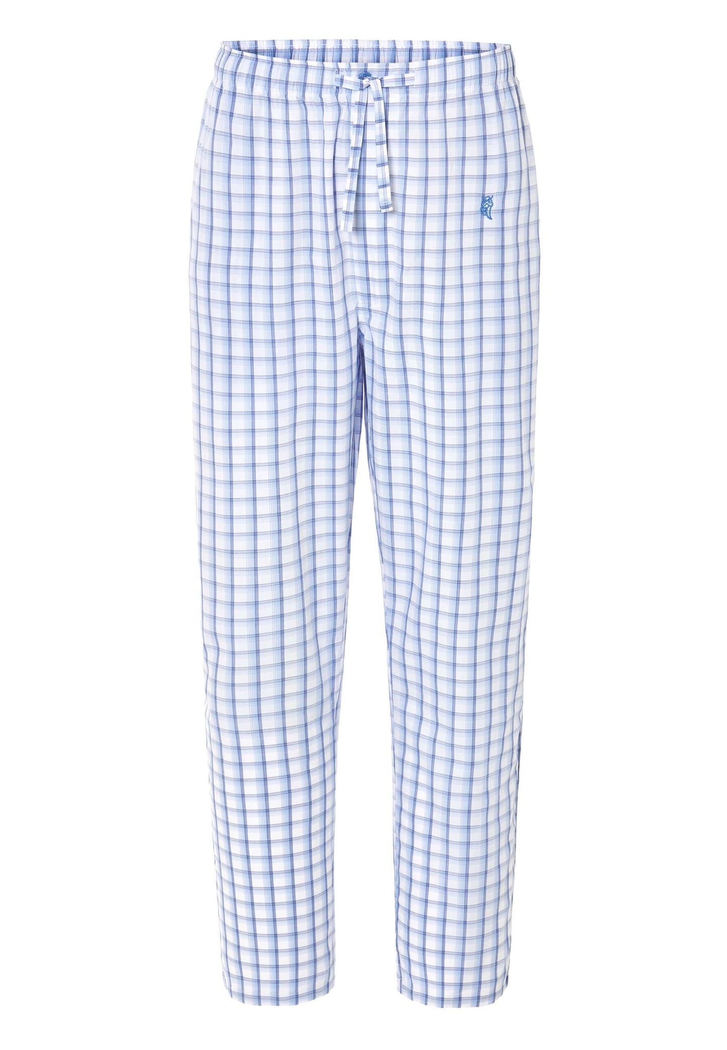 Pantalón Pijama Hombre Largo Popelín Cuadros - Azul 8981_30