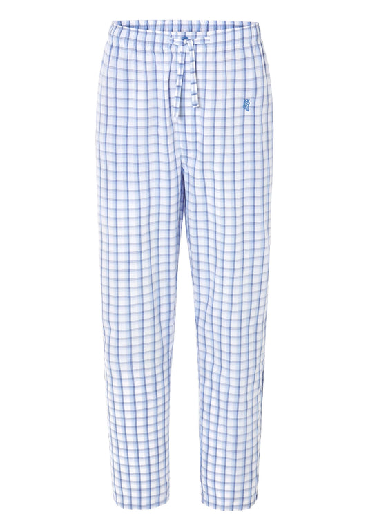 Pantalón Pijama Hombre Largo Popelín Cuadros - Azul 8981_30
