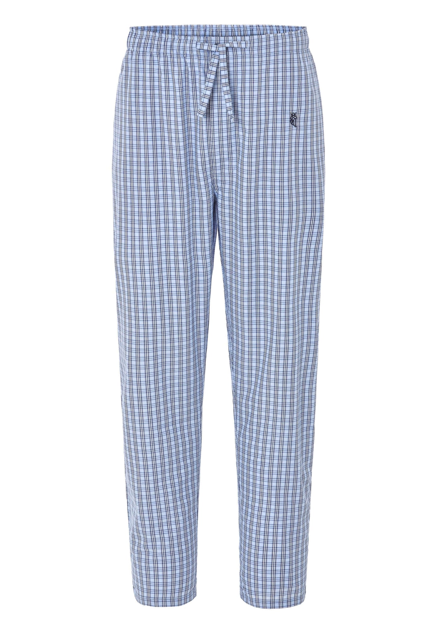 Pantalón Pijama Hombre Largo Popelín Cuadros - Azul 8983_36