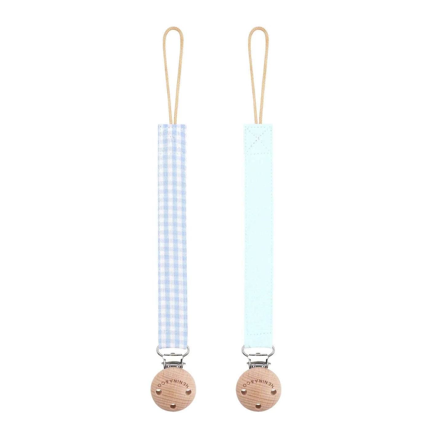 Pack 2 Chupeteros DIAMOND Celeste + Vichy By Nenina & Co