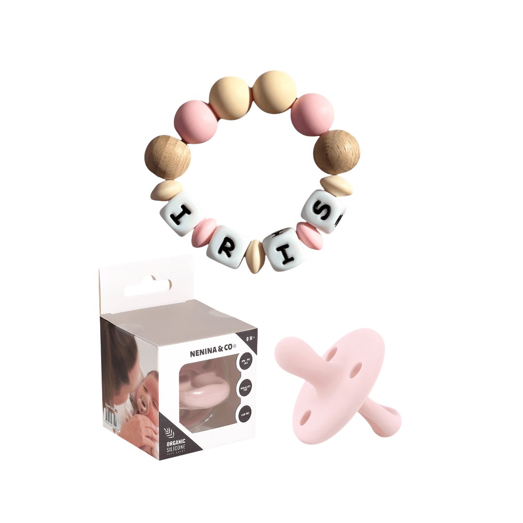 Set Clásico Nenina & Co: Chupete + Mordedor Personalizado con Nombre