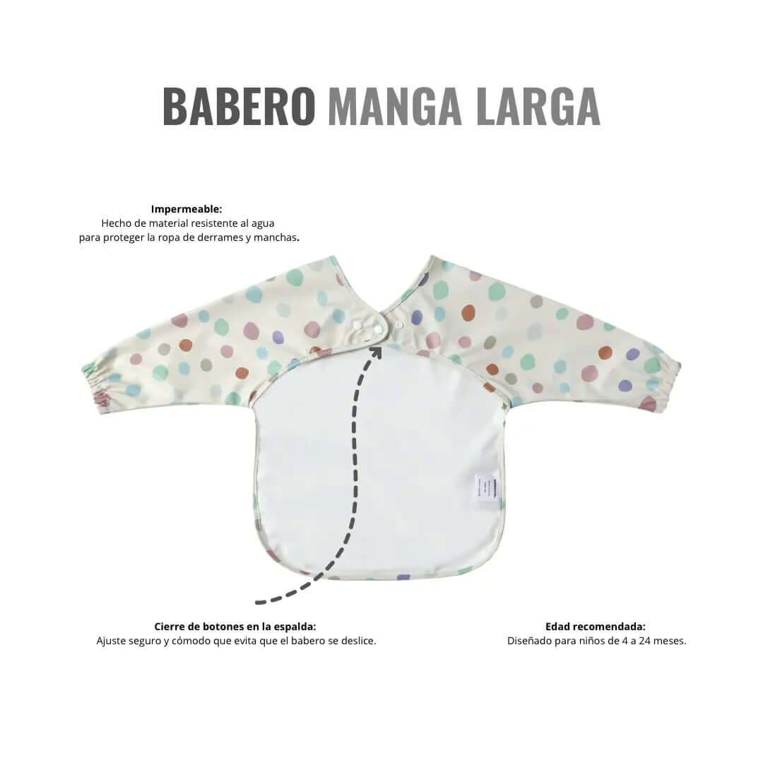 Babero con manga impermeable  Funny Polka Dots Nenina & Co