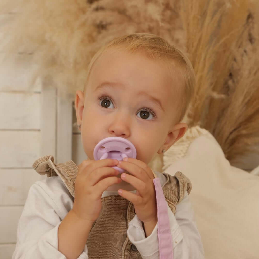 Chupete DIAMOND By Nenina & Co Rosa pálido y Lila | Silicona Orgánica para Bebé +12 Meses