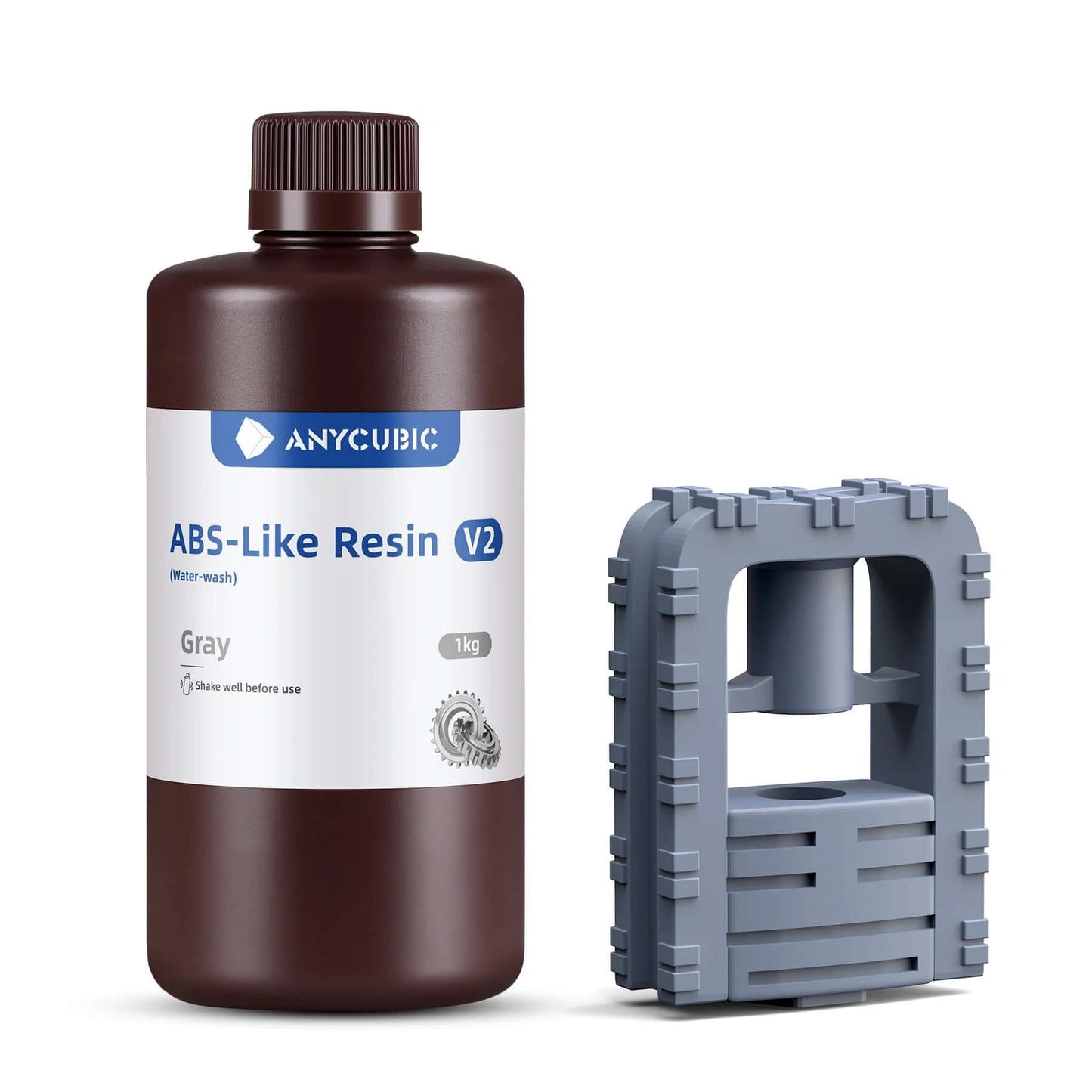 Resina ABS-like V2 lavable al agua 1kg para impresora 3D gris