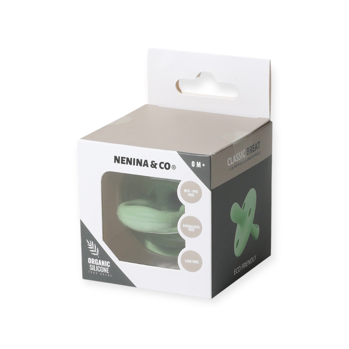 Kit Nenina & Co Gris + Oliva | 2 Chupetes + 2 Chupeteros + Guardachupete