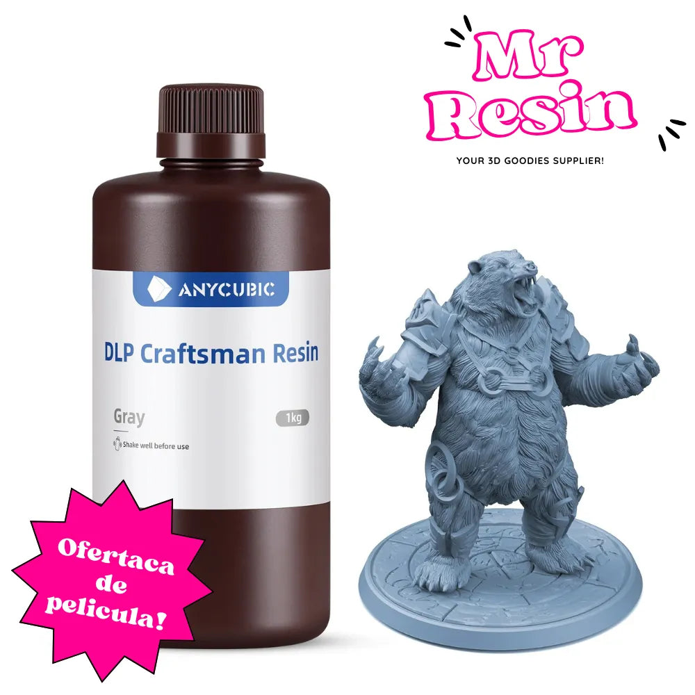 Resina DLP 1 kg alta precisión para impresora 3D Craftsman