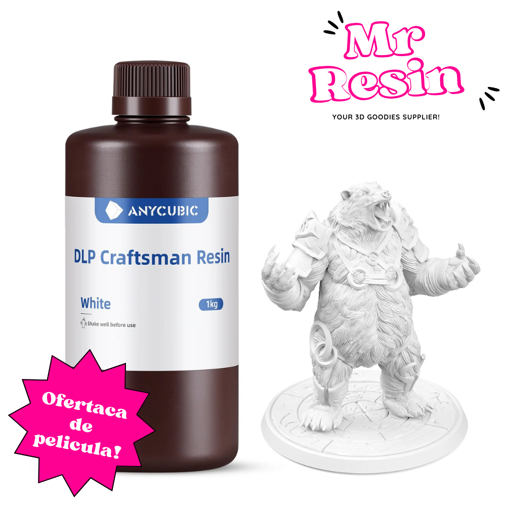 Resina DLP 1 kg alta precisión para impresora 3D Craftsman