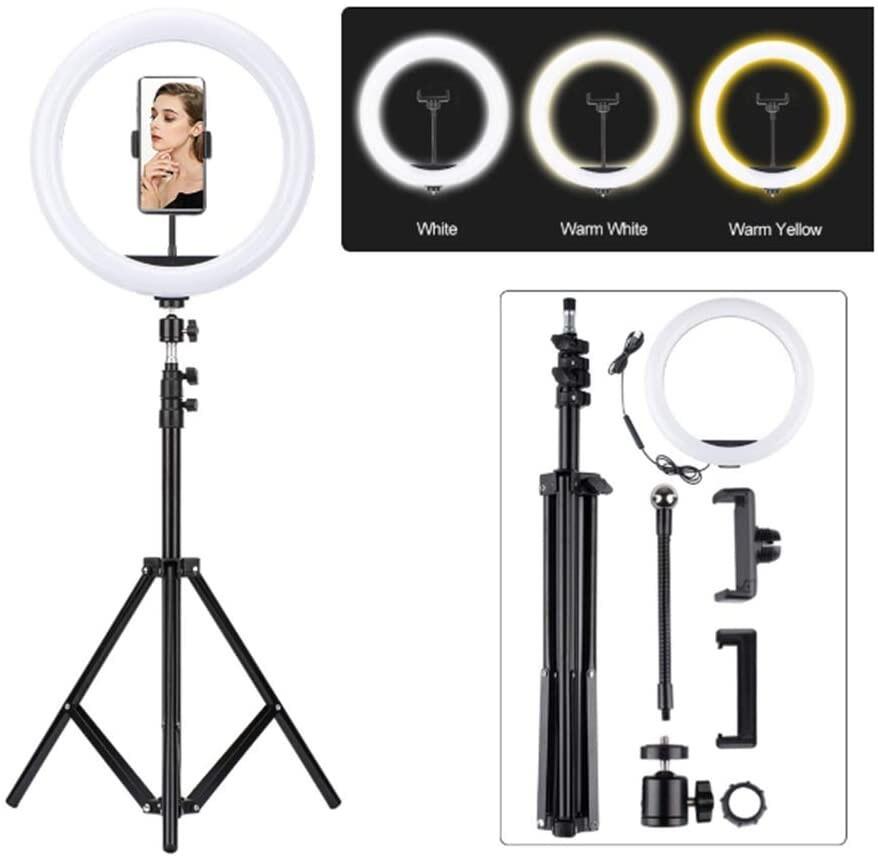 Aro de luz 26 cm con trípode para móvil - Iluminación profesional para selfies TikTok Instagram