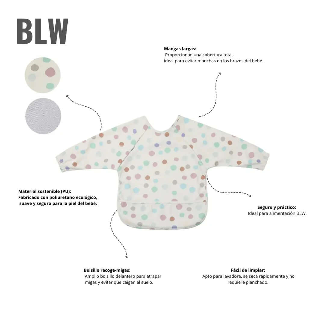 Babero con manga impermeable  Funny Polka Dots Nenina & Co