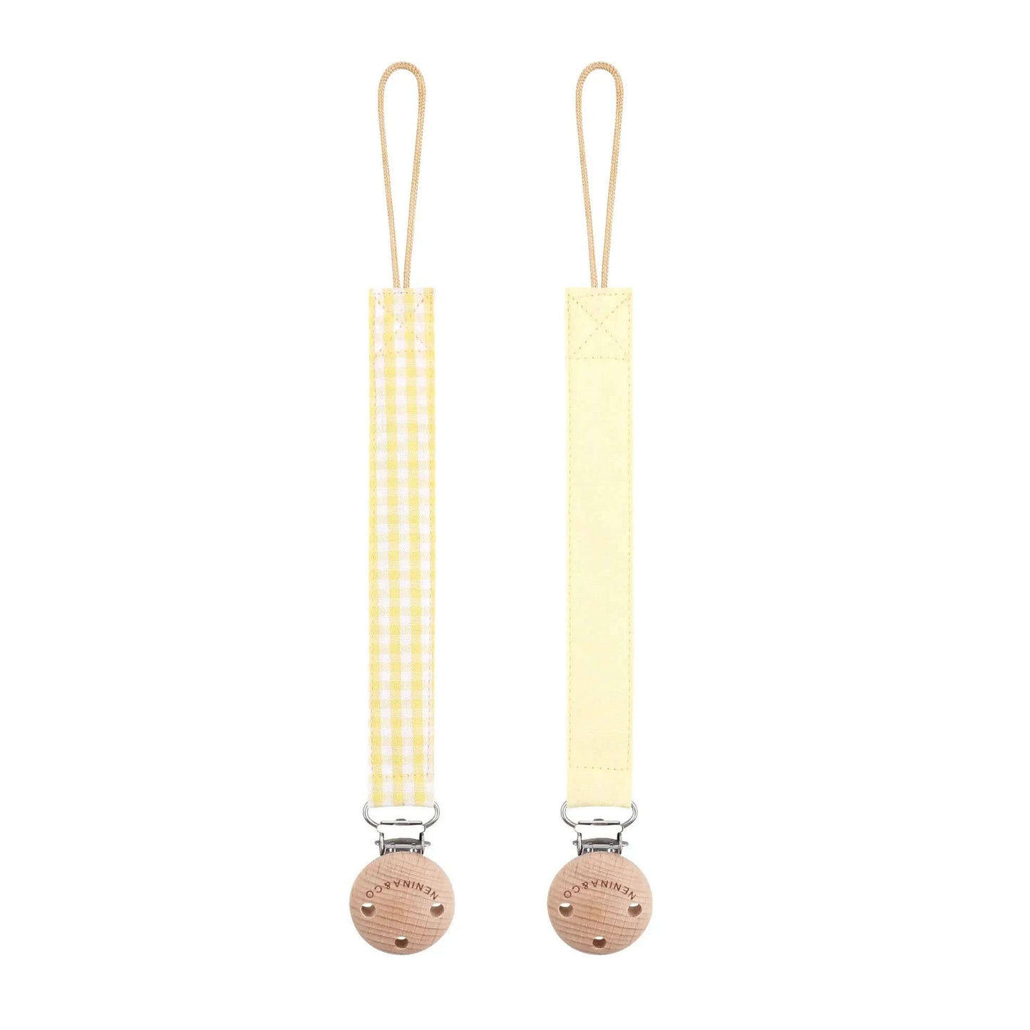 Chupetero Pack x 2 DIAMOND Amarillo + Vichy By Nenina & Co