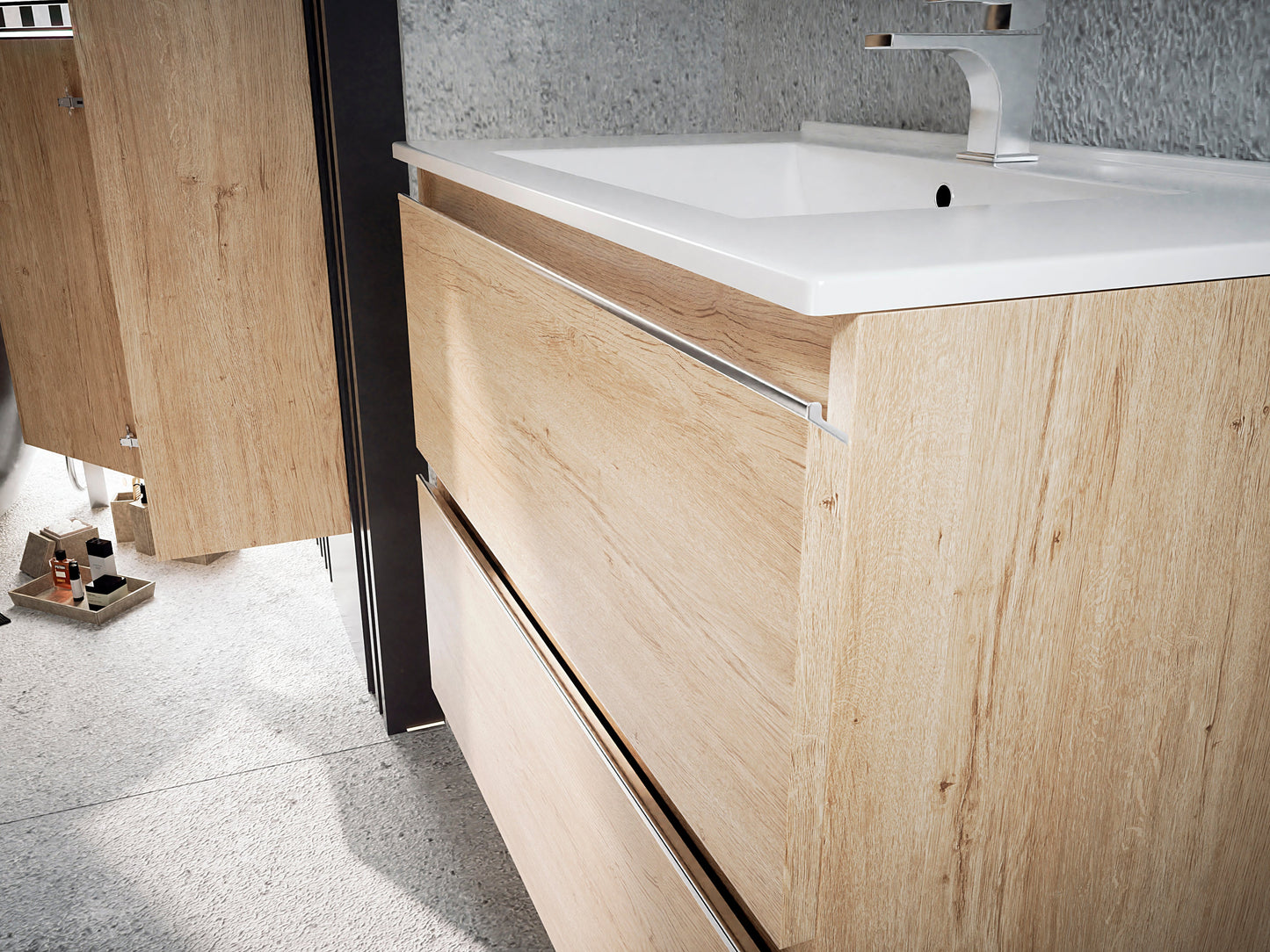 BATHME MADISON TOP Mueble de Baño con Lavabo Bambú