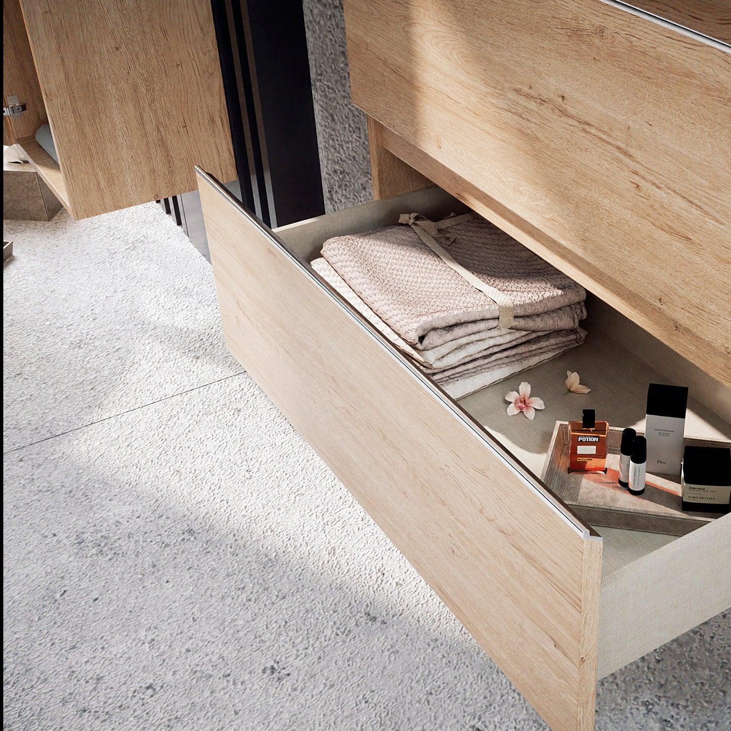 BATHME MADISON TOP Mueble de Baño con Lavabo 3 Cajones Bambú