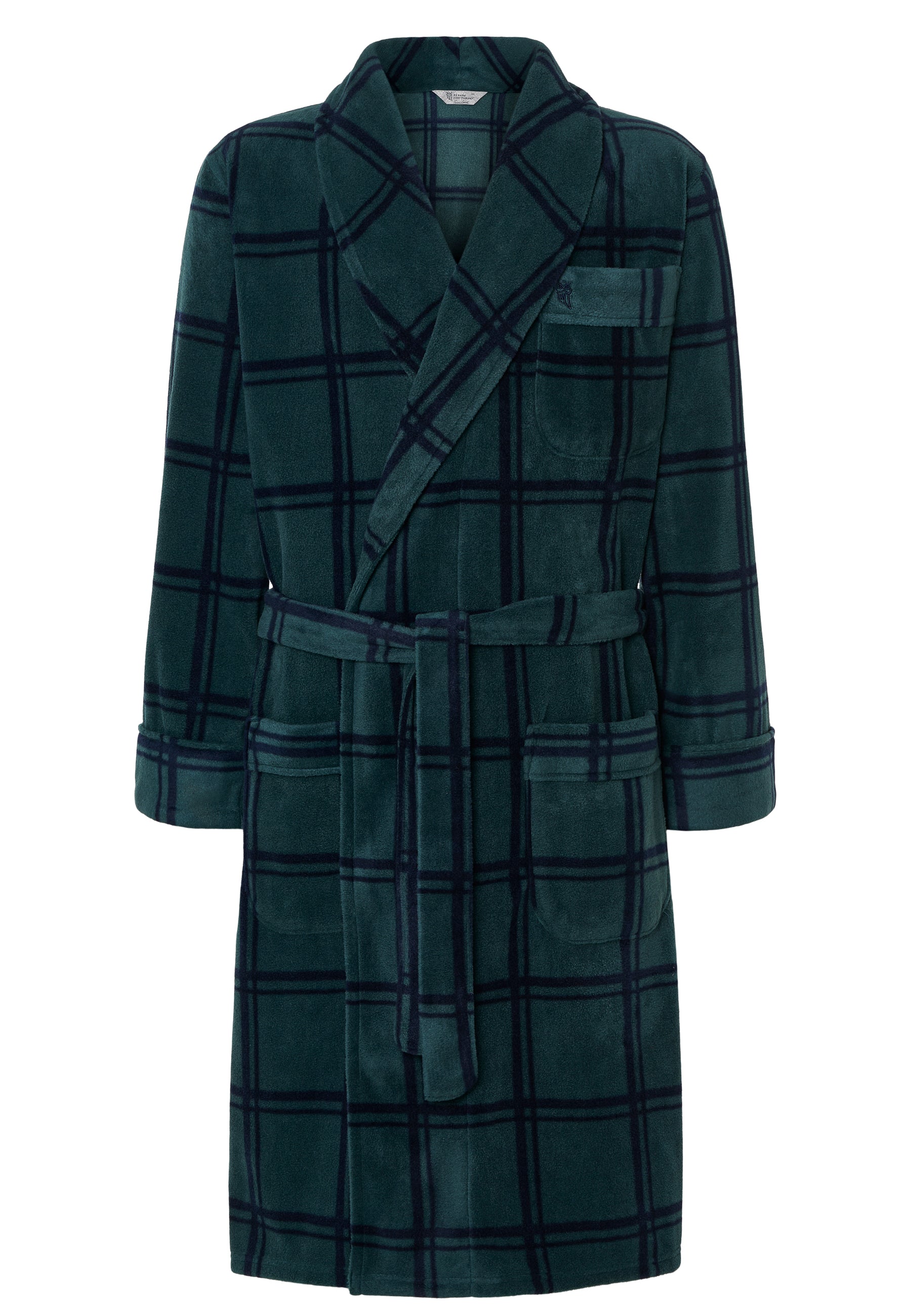 🧥 Bata Hombre Invierno Premium Forro Polar Estampado Verde - Máximo Confort 🧥