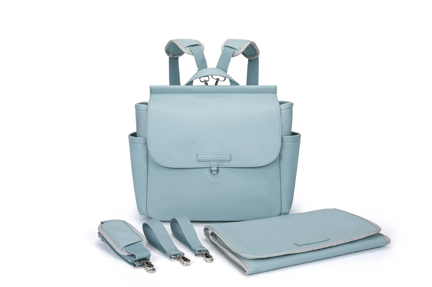 Bolso Maternal MIREM By Nenina & Co Dusty Blue + Cambiador
