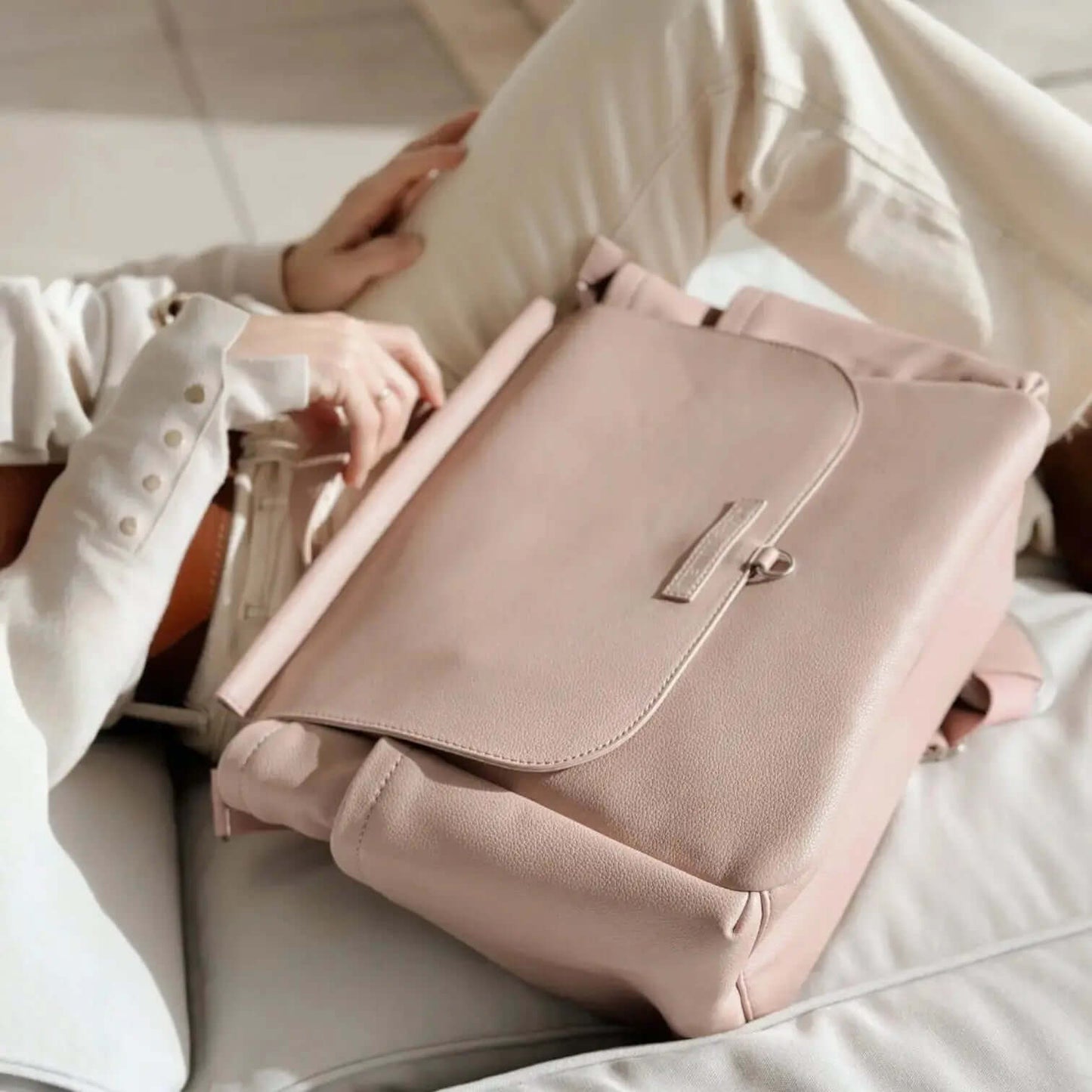 Bolso Maternal MIREM By Nenina & Co Rosa pálido + Cambiador