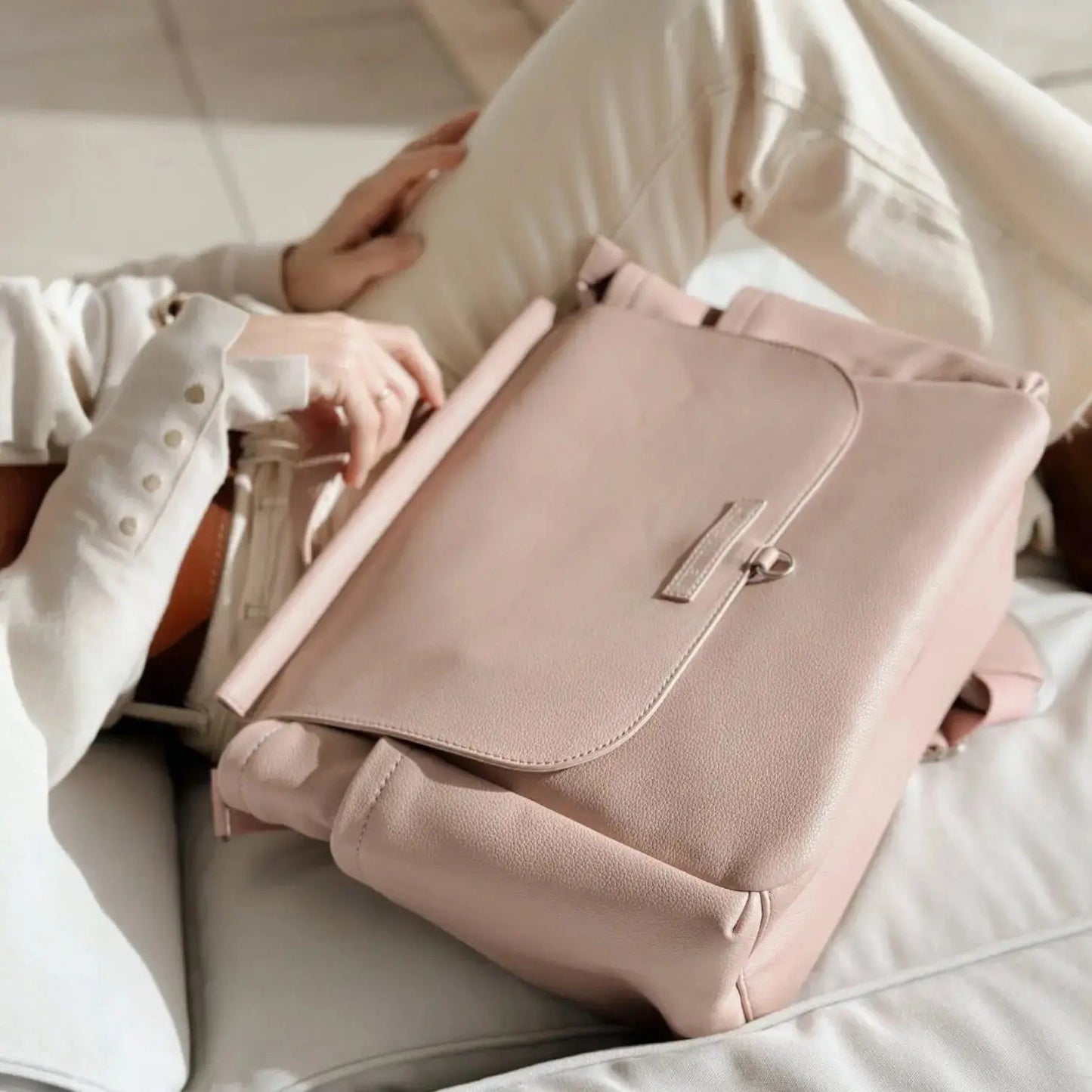 Bolso Maternal MIREM By Nenina & Co Rosa pálido + Cambiador
