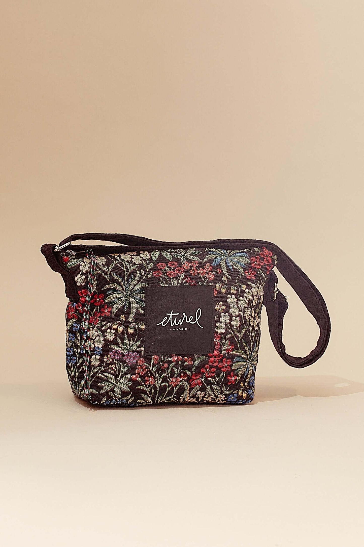 Bolso bandolera tejido jacquard margaritas