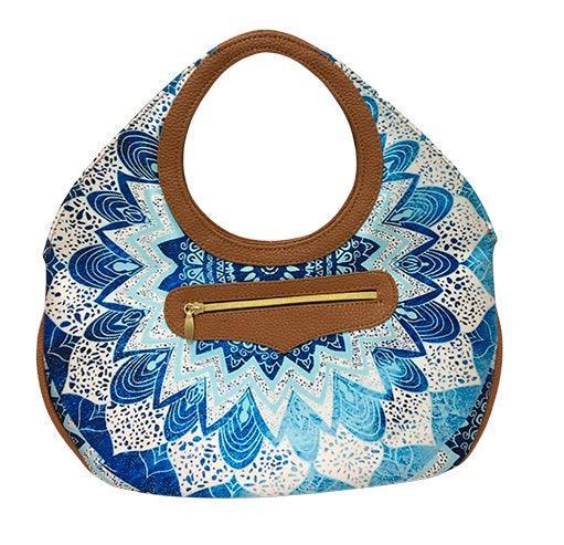 Bolso de mano mediano Mini Nicole Mandala Azul | CHULA Tulum