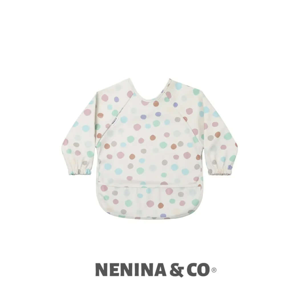 Babero con manga impermeable  Funny Polka Dots Nenina & Co