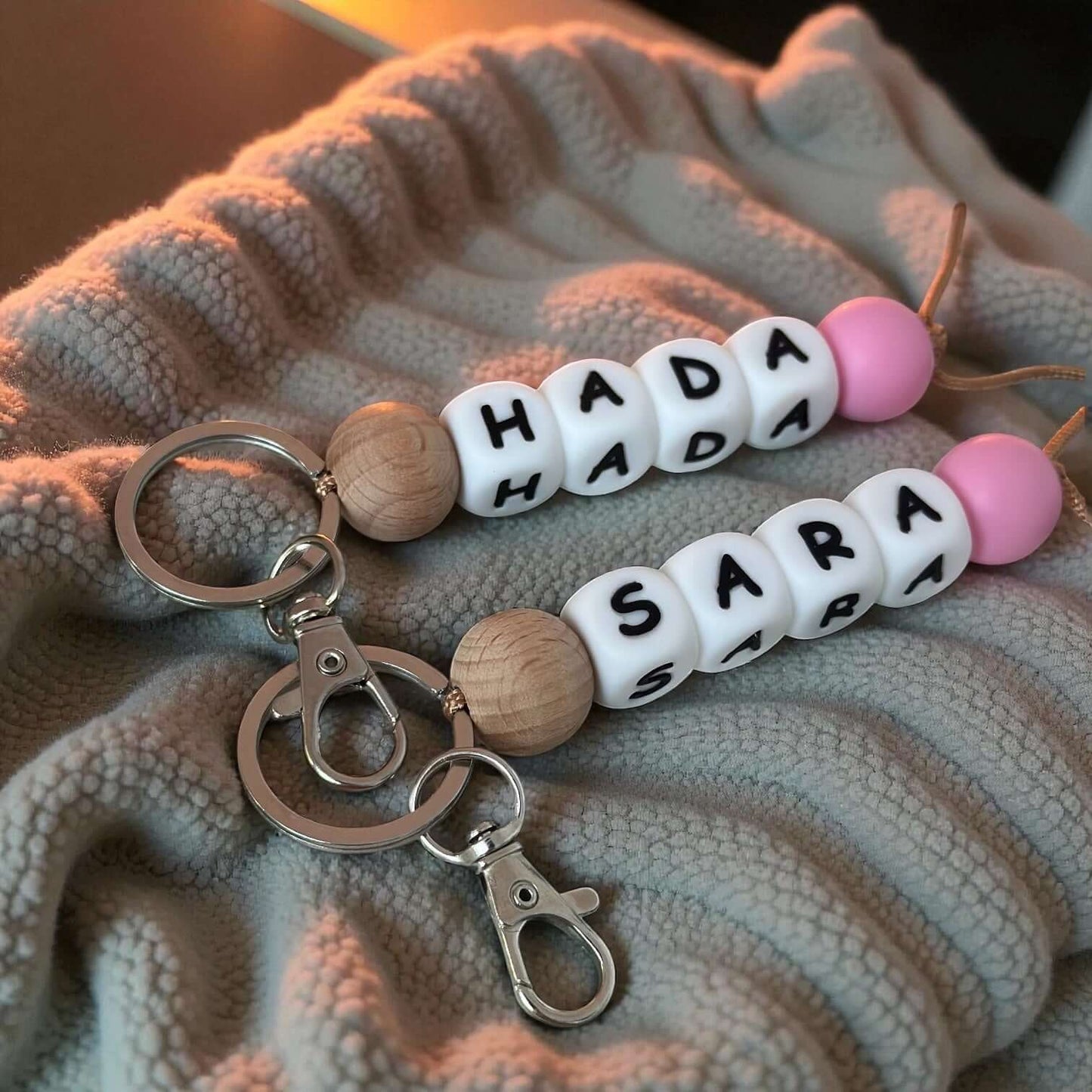 Llavero Rosa Chicle  personalizado Nenina & Co