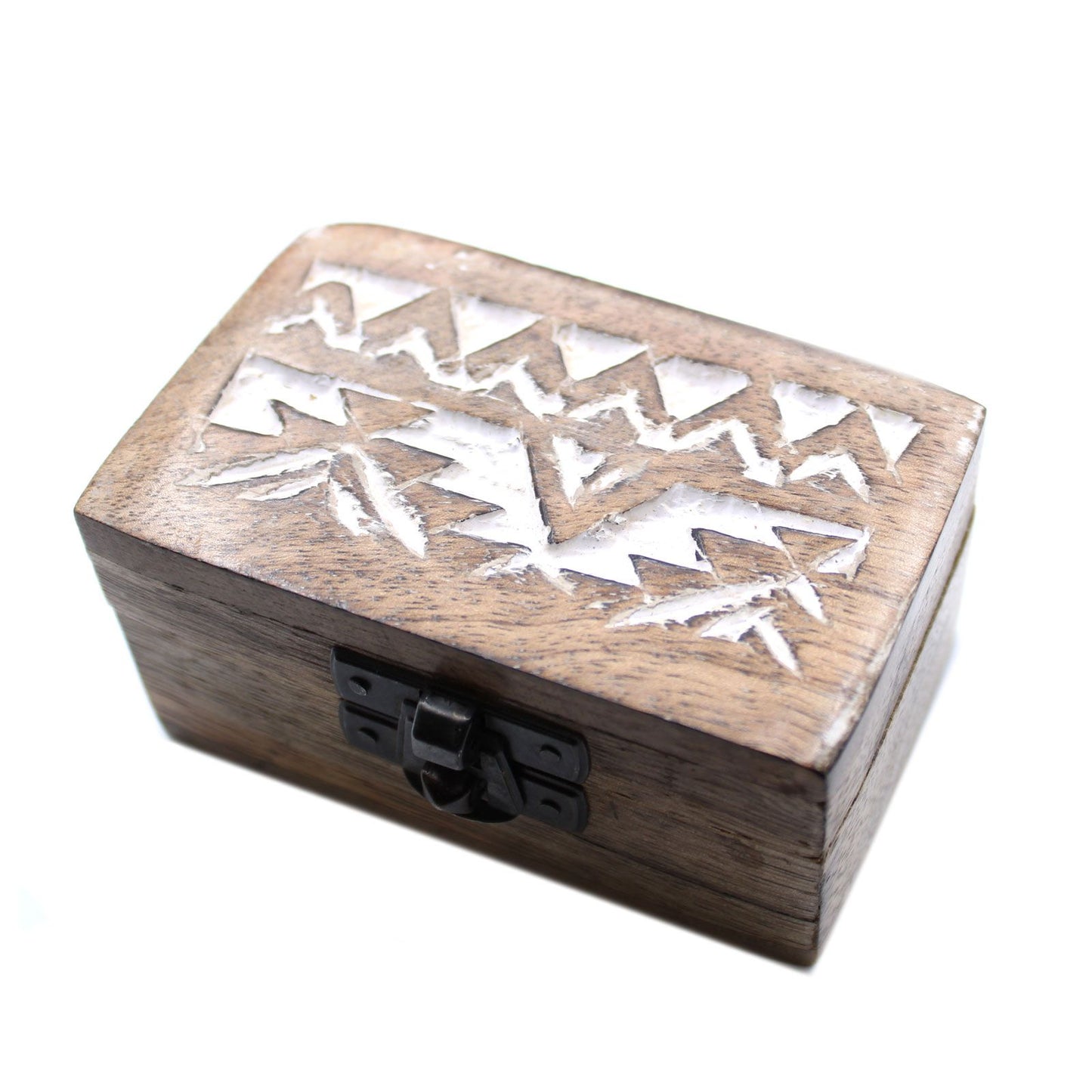 Caja de Madera Blanca 8.5x5.5x4cm Pastillero Diseño Eslavo