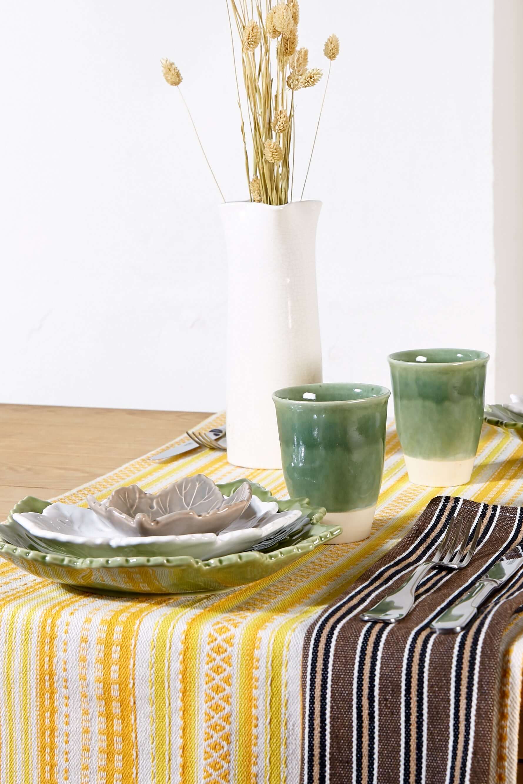 Camino de mesa alpujarra amarillo decoración mesa comedor España