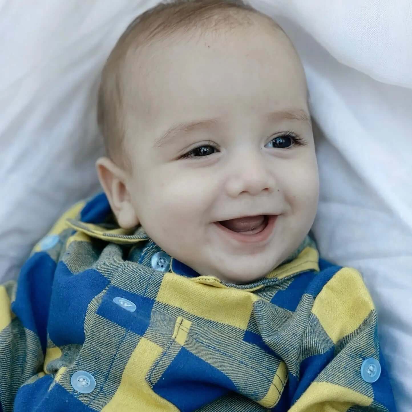 Camisa Liberty Azul Amarilla Nenina & Co