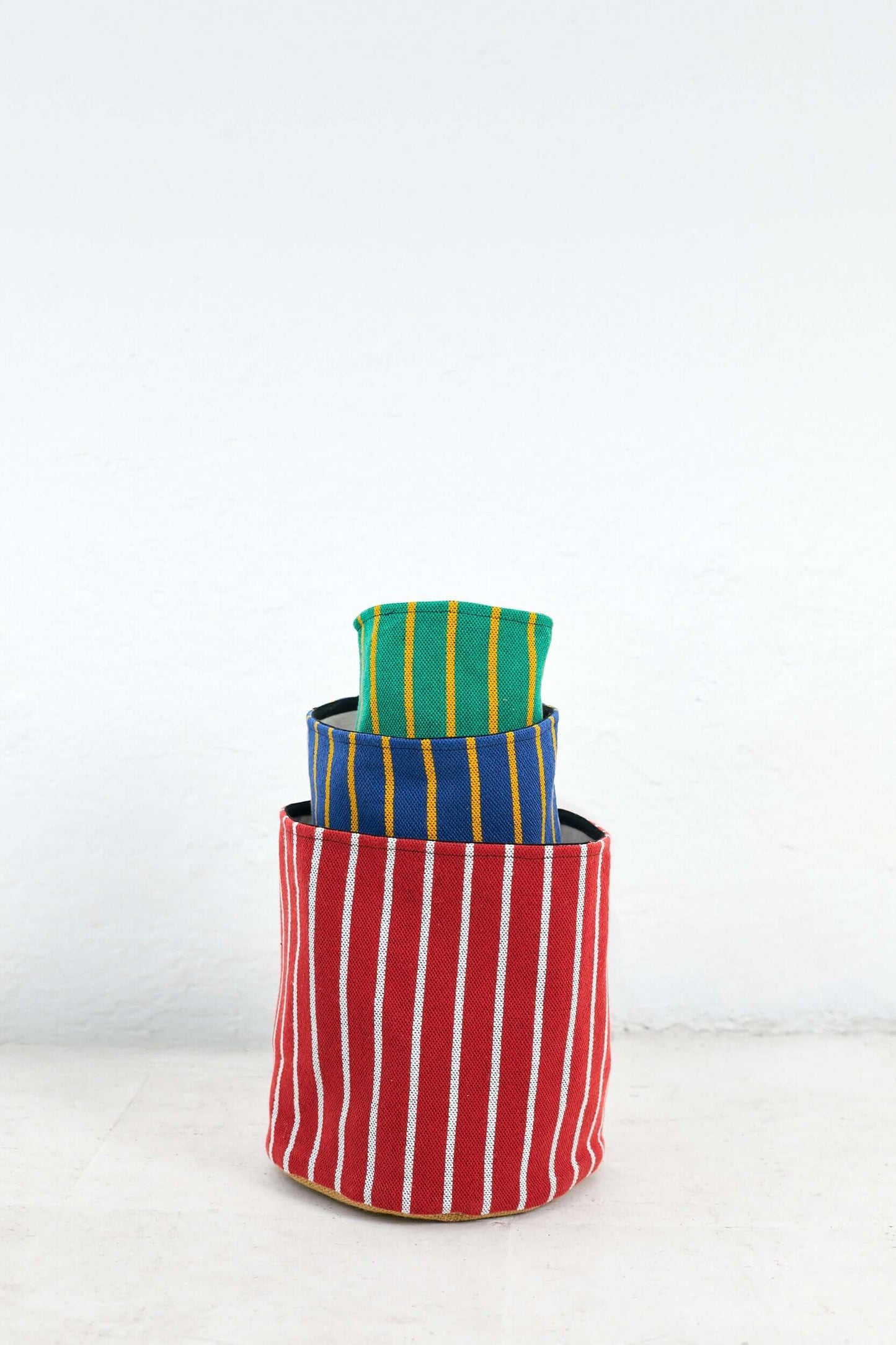 Cestos Decorativos Rayas Granada Algodón