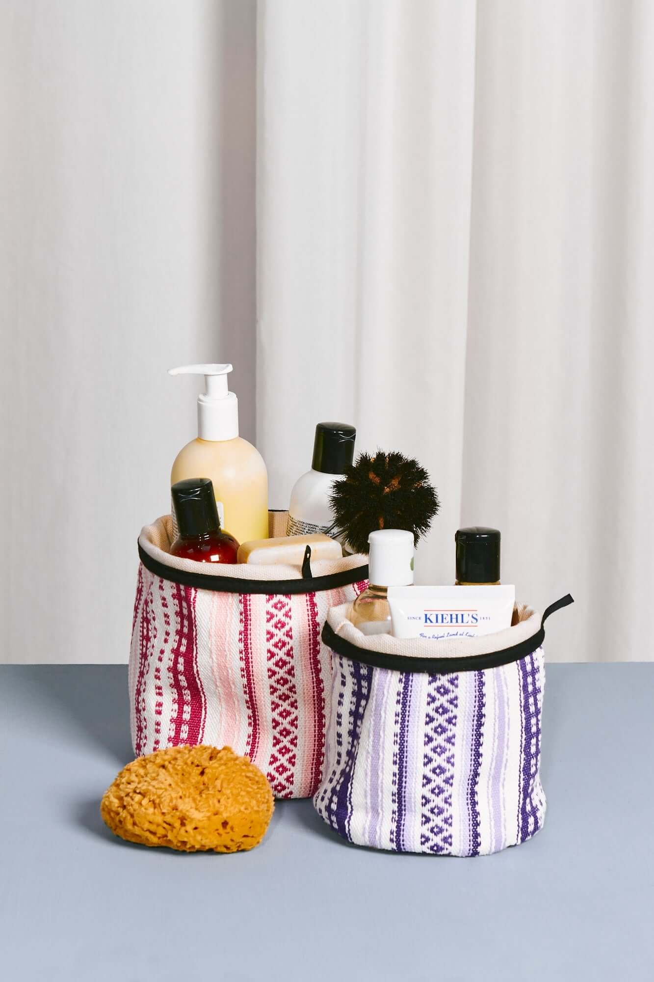 Cesto alpujarra rosa y malva