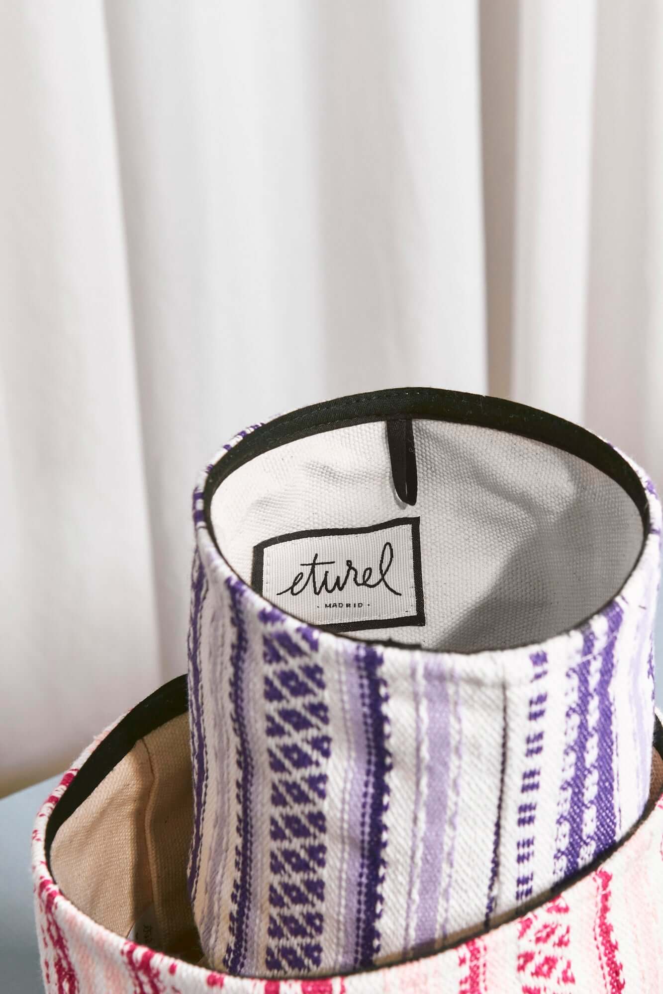 Cesto alpujarra rosa y malva