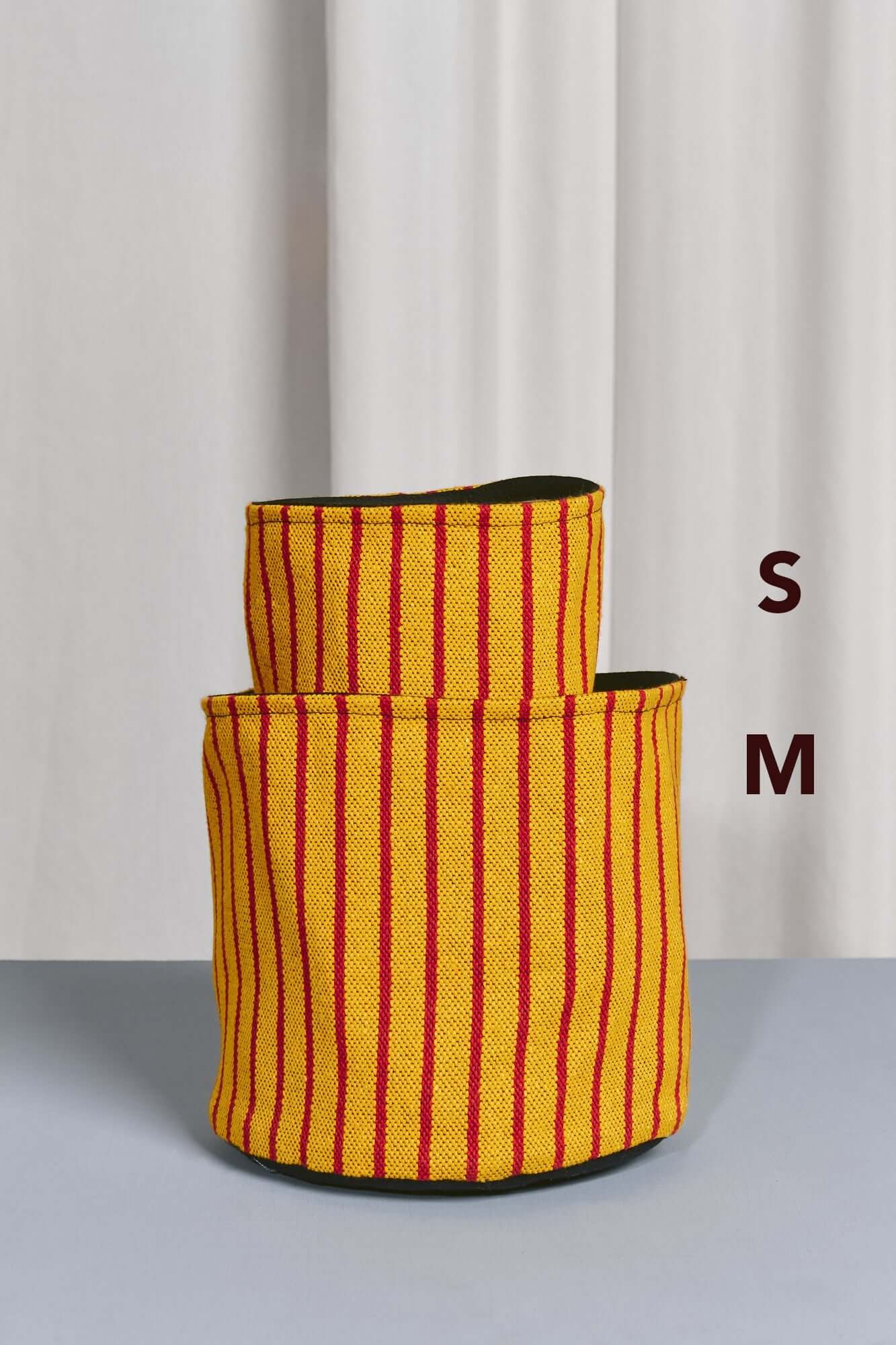 Cesto loneta estribera rojo y amarillo