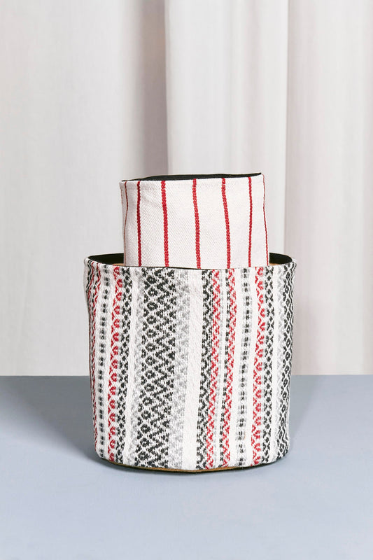 Cesto tejido morellano granate