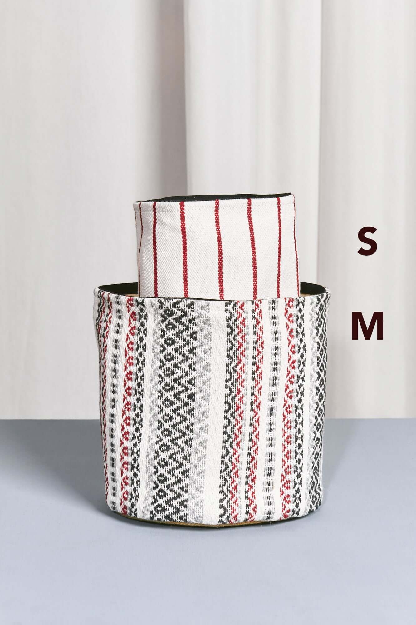 Cesto Tejido Morellano Granate Artesanal