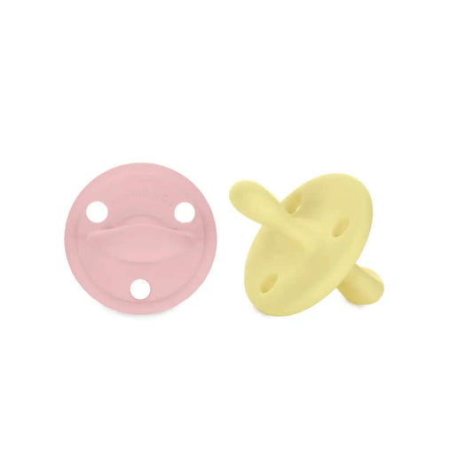 Chupete DIAMOND By Nenina & Co Amarillo Y Rosa pálido | Silicona Orgánica para Bebé +12 Meses
