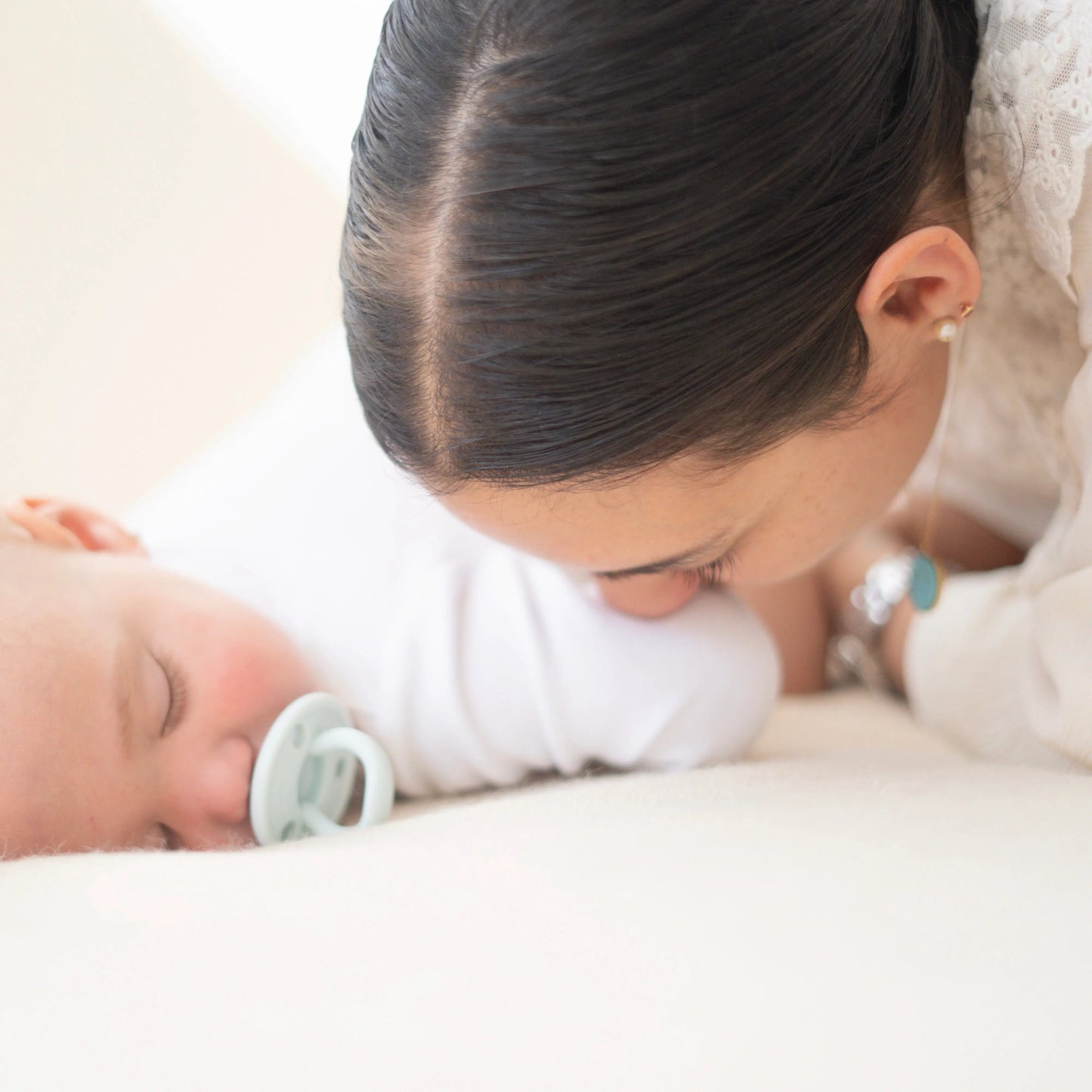 Chupete DIAMOND By Nenina & Co Celeste, Gris y Amarillo