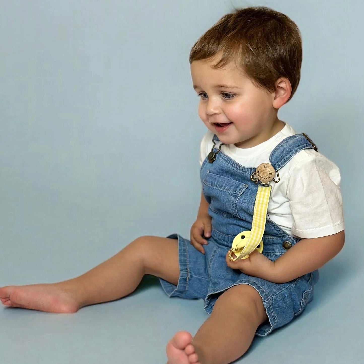 Chupete DIAMOND By Nenina & Co Azul, Gris y Amarillo