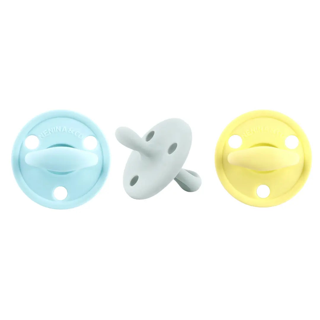Chupete DIAMOND By Nenina & Co Celeste, Gris y Amarillo