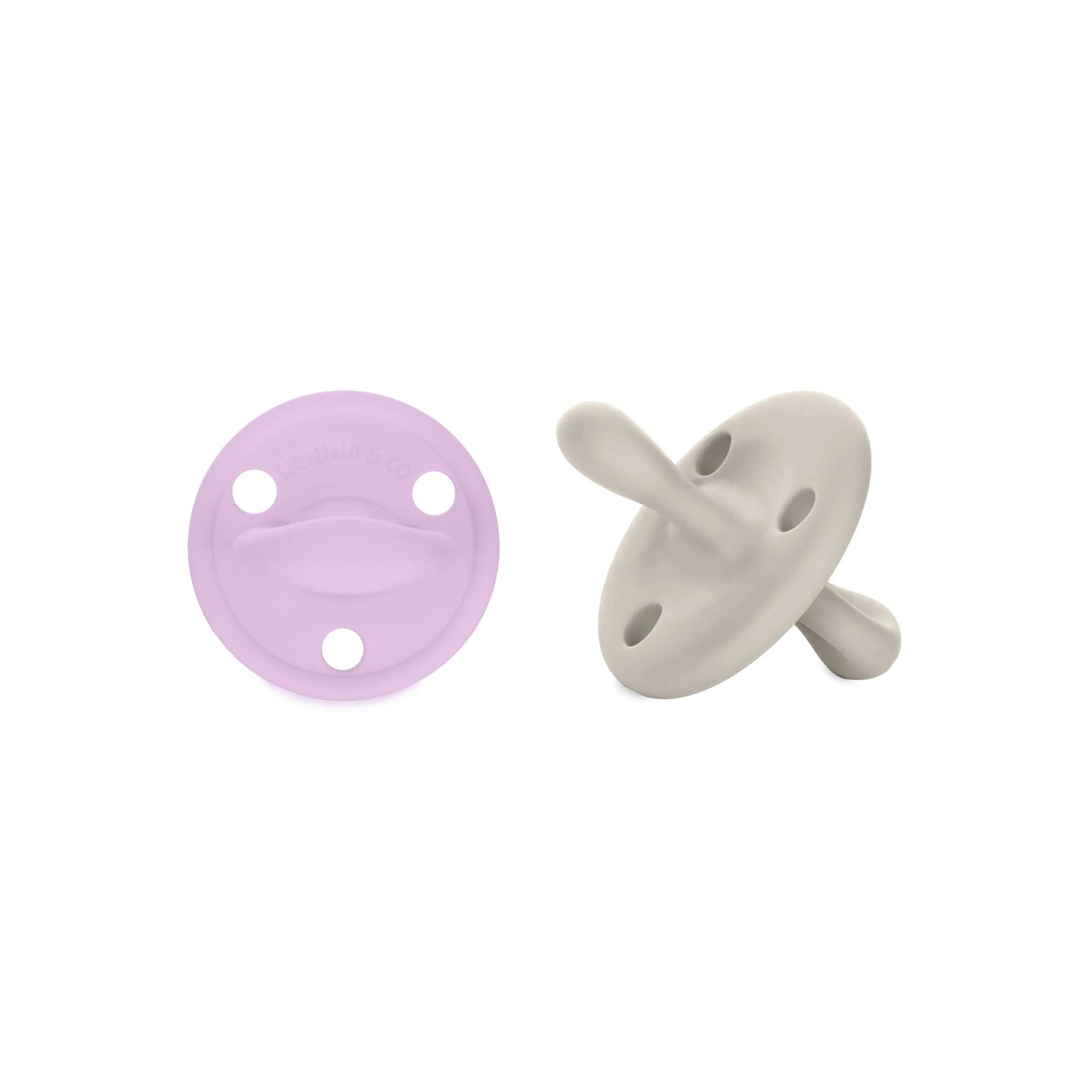 Chupete DIAMOND By Nenina & Co Lila y Beige | Silicona Orgánica para Bebé +12 Meses
