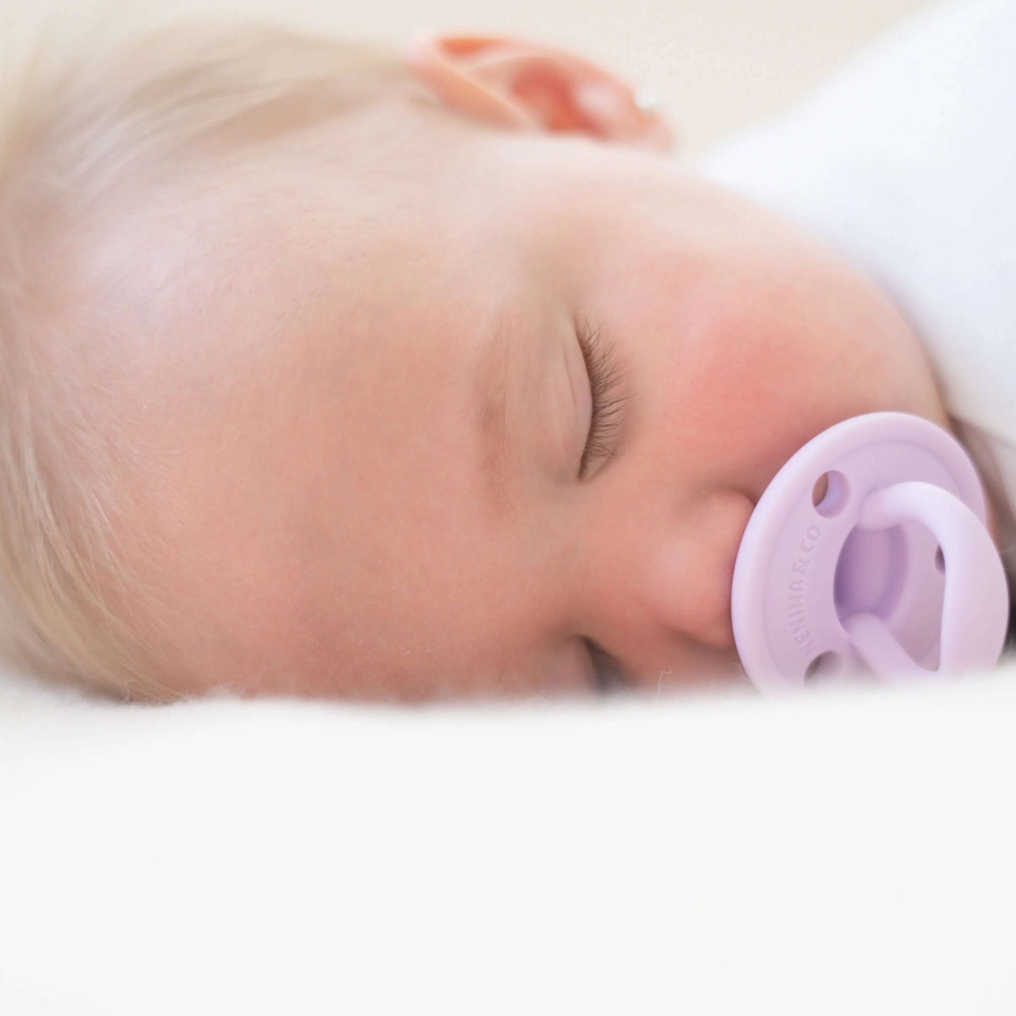 Chupete DIAMOND By Nenina & Co Lila y Beige | Silicona Orgánica para Bebé +12 Meses