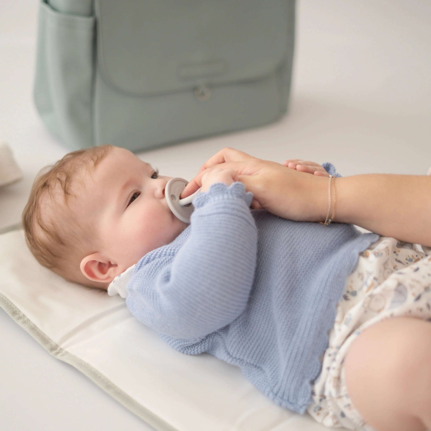 Chupete DIAMOND By Nenina & Co Lila y Beige | Silicona Orgánica para Bebé +12 Meses