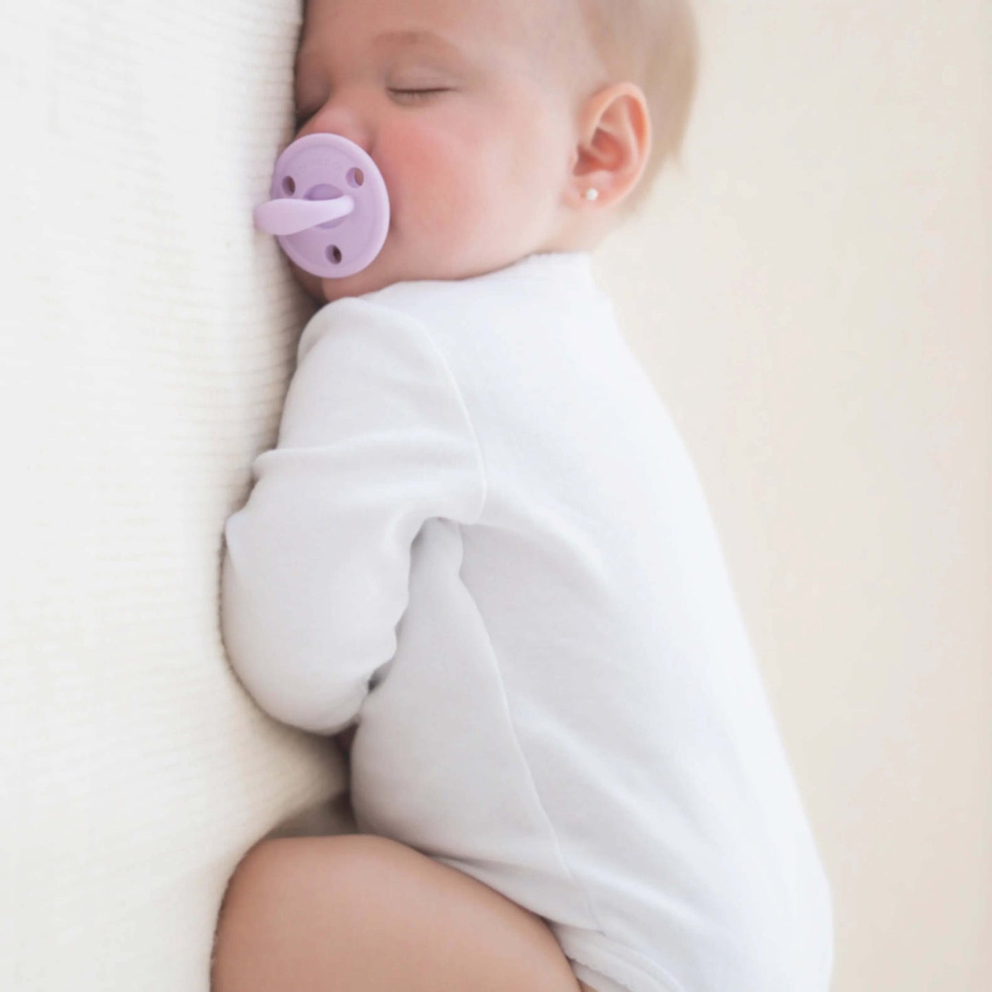 Chupete DIAMOND By Nenina & Co Lila y Beige | Silicona Orgánica para Bebé +12 Meses