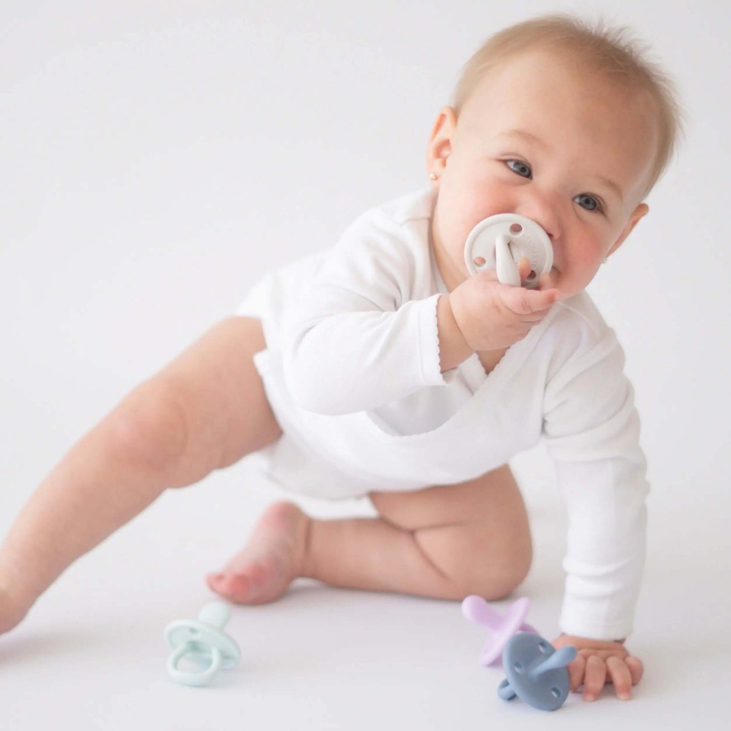 Chupete DIAMOND By Nenina & Co Lila y Beige | Silicona Orgánica para Bebé +12 Meses