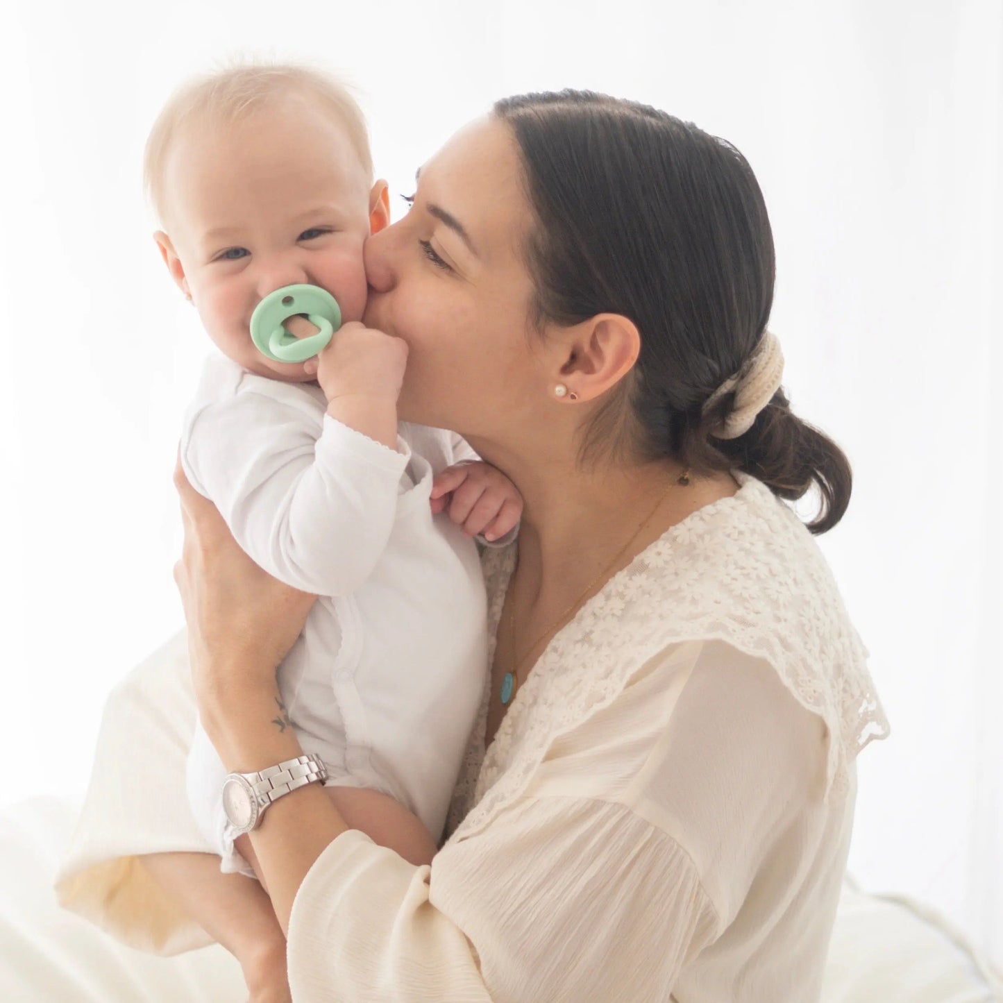 Chupete DIAMOND By Nenina & Co Lila y Mint | Silicona Orgánica para Bebé +12 Meses