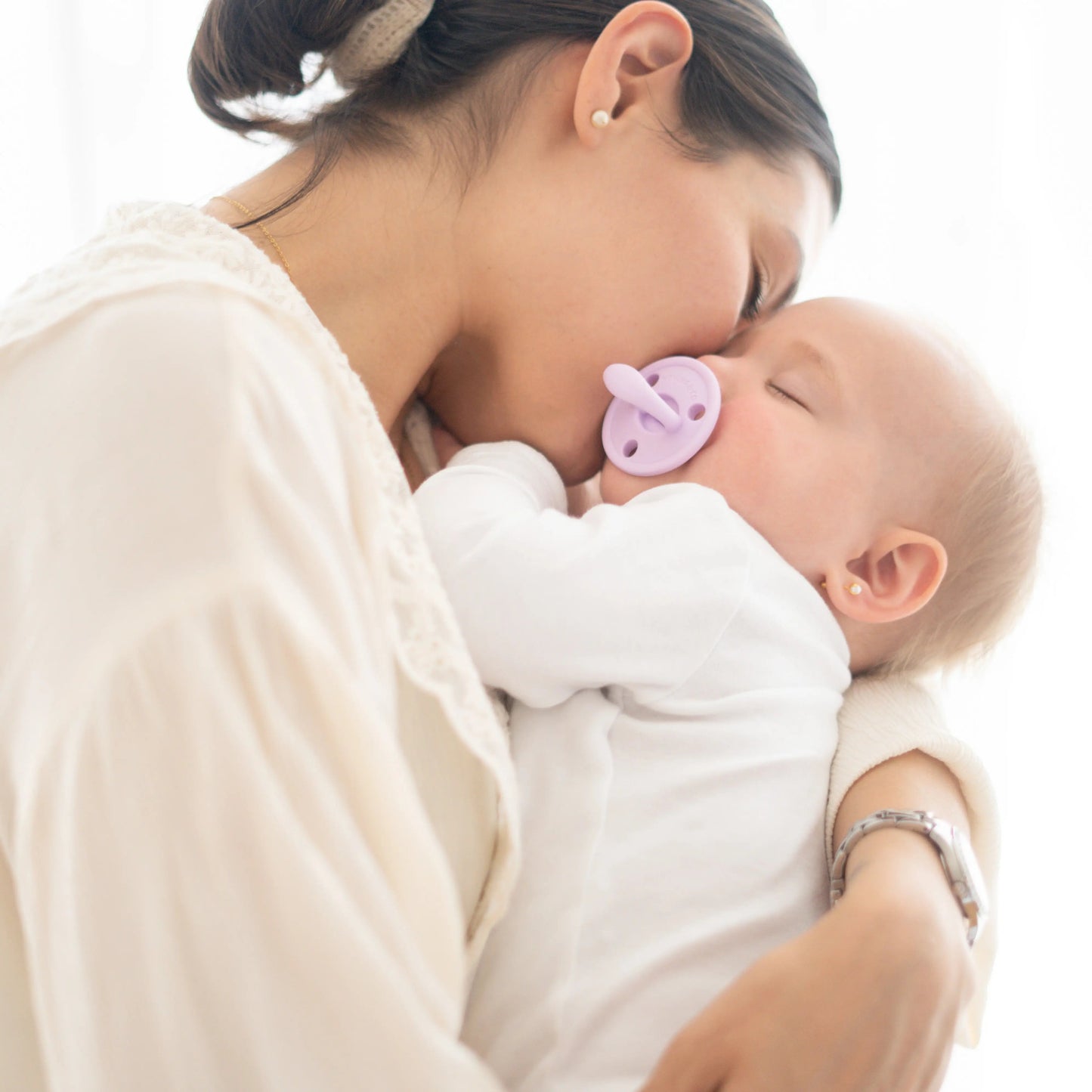 Chupete DIAMOND By Nenina & Co Lila y Mint | Silicona Orgánica para Bebé +12 Meses