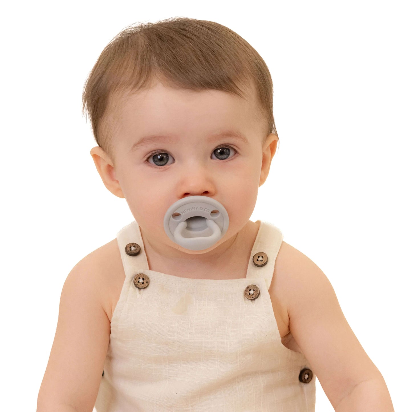 Chupete DIAMOND By Nenina & Co Mint y Gris | Silicona Orgánica para Bebé +12 Meses