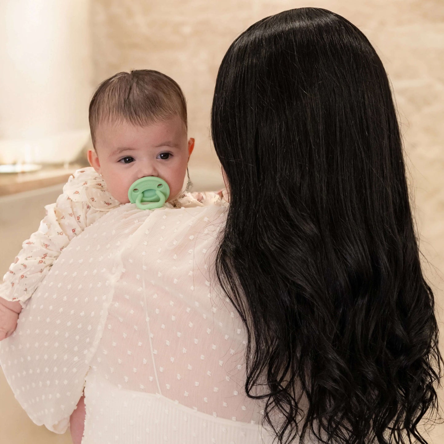 Chupete DIAMOND By Nenina & Co Mint y Gris | Silicona Orgánica para Bebé +12 Meses